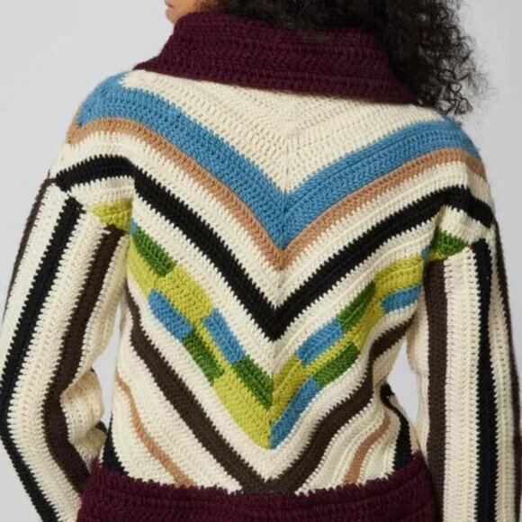 Mandinga x Urban Outfitters Suzia Crochet Sweater Jacket NWOT Size Medium - Picture 4 of 8